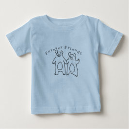 動物の友達 ベビーTシャツ