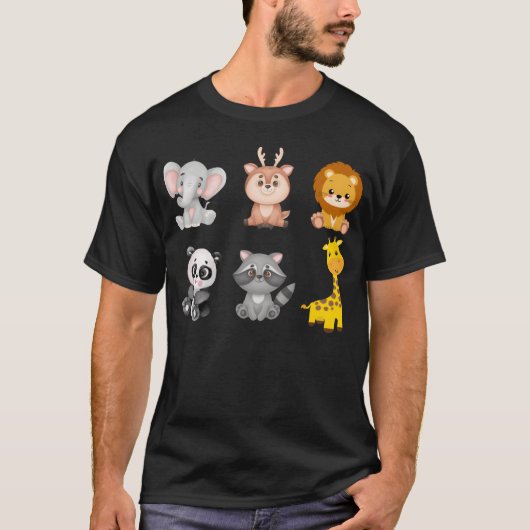 動物の友達Tシャツ 女子 Tシャツ (正面)