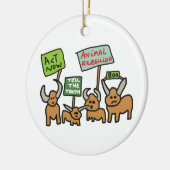 動物の反乱 セラミックオーナメント (左)