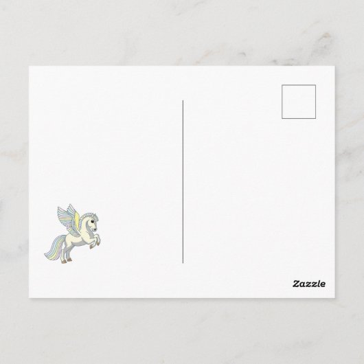 動物の名前と動物の写真 ポストカード (裏面)