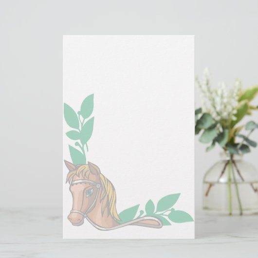 動物の固定ペット愛好家馬の固定 便箋 (スタンド正面)