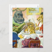 動物の国でのクリスマスバンケット シーズンポストカード (正面/裏面)