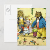 動物の国のクリスマス シーズンポストカード (正面/裏面)