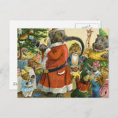 動物の国のクリスマス シーズンポストカード (正面/裏面)