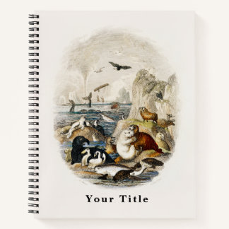 動物の国の歴史的な野生生物スケッチ ノートブック