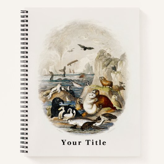 動物の国の歴史的な野生生物スケッチ ノートブック (正面)