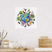 動物の国：世界中の動物 ポスター (キッチン)