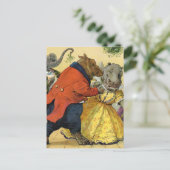 動物の土地のクリスマスの球のカバ及びくま シーズンポストカード (スタンド正面)