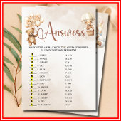 動物の妊娠赤ちゃんシャワーゲームかわいいクマ 招待状