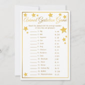 動物の妊娠金ゴールドスター赤ちゃんシャワーゲーム 招待状 (正面)