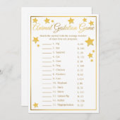 動物の妊娠金ゴールドスター赤ちゃんシャワーゲーム 招待状 (正面/裏面)