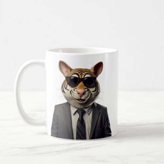 動物の姿を入れたマグカップ コーヒーマグカップ (左)