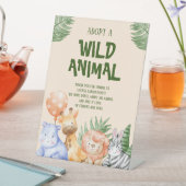 動物の子ども達のサファリ誕生日を採用する 台座サイン (インサイチュ)