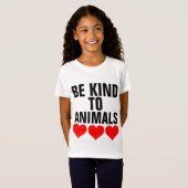 動物の子どもTシャツに優しい Tシャツ (正面フル)