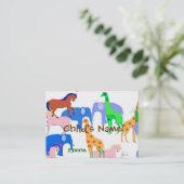 動物の子供のテレホンカード コーリングカード (スタンド正面)