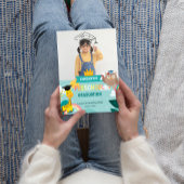 動物の子供の幼稚園の写真卒業のお知らせ 招待状