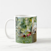 動物の子犬の犬 コーヒーマグカップ (左)