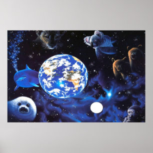 動物の宇宙ポスター ポスター