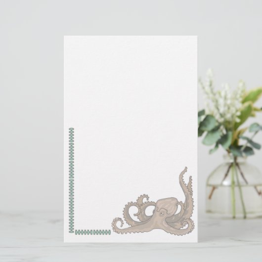 動物の定置型ペット愛好家タコ定置型 便箋 (スタンド正面)