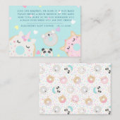 動物の寄宿本でベビーの赤ちゃんシャワー エンクロージャーカード (正面/裏面)