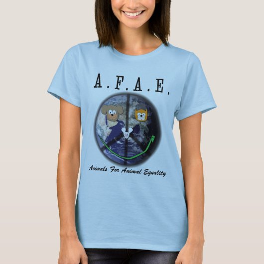 動物の平等の女性のティー#1のための動物 Tシャツ (正面)