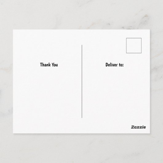 動物の幼稚園の写真卒業ありがとう ポストカード (裏面)