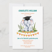 動物の幼稚園 写真 卒業パーティー 招待状 (正面)