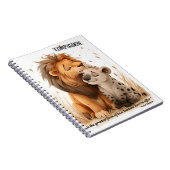 動物の思いやり図解入りの、写真付きの手帳 ノートブック (右側)