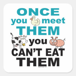 動物の思いやり スクエアシール