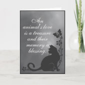 動物の愛が宝物 – 猫悔やみや弔慰 カード (正面)