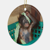 動物の慈善の寄付 セラミックオーナメント (左)