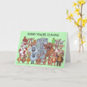 動物の戯離れ画 カード (黄色い花)