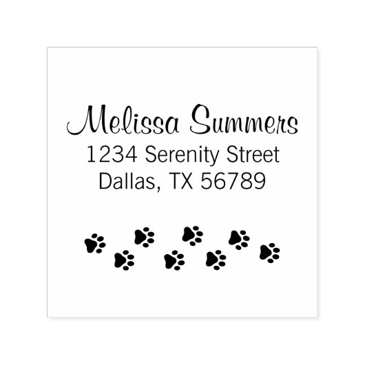 動物の手のプリントアドレス – Cat Dog Pet セルフインキングスタンプ (デザイン)