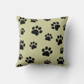 動物の手のプリントカスタマイズ可能な枕 クッション (裏面)