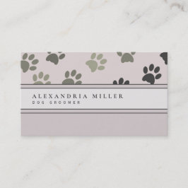 動物の手のプリント |赤面ピンクの名刺 名刺