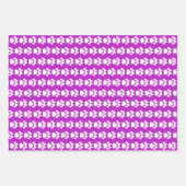 動物の手の包装紙パープルピンクセット3 ラッピングペーパーシート (正面2)