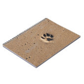 動物の手は砂の中に印刷 ノートブック (左側)