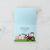 動物の折り紙カード サンキューカード (内部)