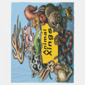 動物の振動 フリースブランケット (正面)