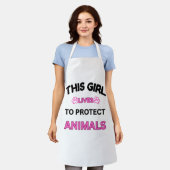 動物の提唱者のエプロン – この女の子は生きる保護に エプロン (着用した状態)