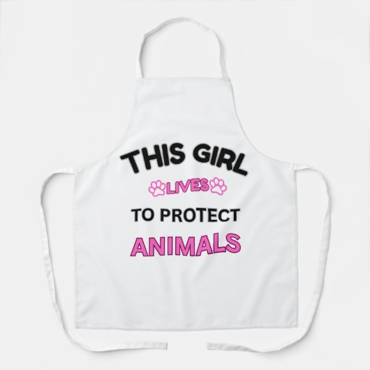 動物の提唱者のエプロン – この女の子は生きる保護に エプロン (正面)