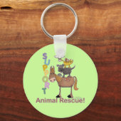動物の救出を支援する キーホルダー (正面)