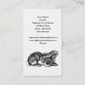 動物の救出又は避難所 名刺 (裏面)