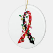 動物の救助のクリスマスの照明のリボン セラミックオーナメント (左)