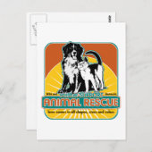 動物の救助のマット ポストカード (正面/裏面)