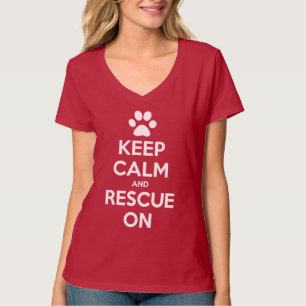 動物の救助のワイシャツの平静そして救助を保って下さい Tシャツ
