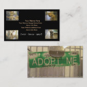 動物の救助の名刺(Foster~Rescue~Adopt) 名刺 (正面/裏面)