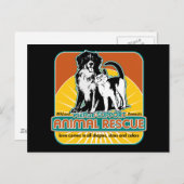 動物の救助犬と猫 ポストカード (正面/裏面)