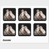 動物の救助犬救の買い物をしない スクエアシール (シート)