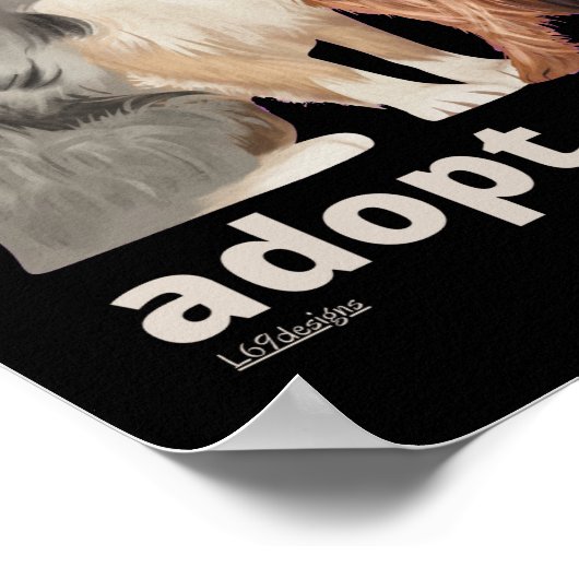 動物の救助犬救の買い物をしない ポスター (角)